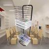 Art Drying Rack - Mobile Paint Drying Rack, Flexible Shelves Art Drying Rack, Classroom Studio Home Painting Drying Rack, For Kids, Artists Mobile Art Rack, Storage Organizer On Wheels ( Size : 30-lay view 4