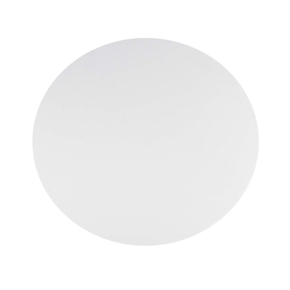 Ciieeo 1pc Round Canvas Board for Oil Paint Artist Canvas Panel for Acrylics and Tempera for Painting White