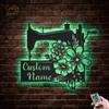 Luxury Personalized Metal Sewing Wall Art with LED Lights, Perfect for Any Quilting Enthusiast or as a Mother's Day Gift view 2