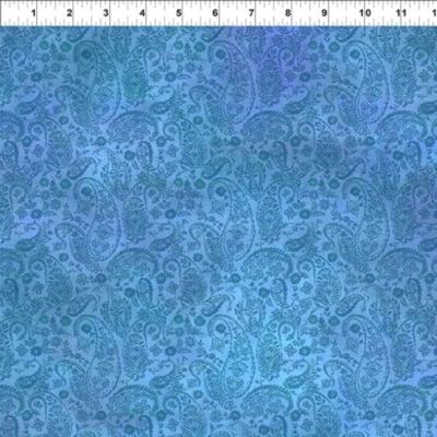 FlashPhoenix Quality Sewing Fabric Resplendent by Jason Yenter Tonal Blue Cotton Size; 36" x 44" by The Yard