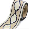 3.8 Yard Spool 3.93 inches Beige BlueEmbroidered Drapery Trim Jacquard Ribbon for your Drapes Curtains Drapery Banding Trim Tape V4 186 view 1