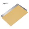 HARFINGTON 2pcs Sublimation Metal Blank Photo 4x6 Inch 0.45mm Thickness Waterproof Never Fade Aluminum Metal Business Cards Customize for Heat Transfer Printing Engraving, Neon Gold view 3