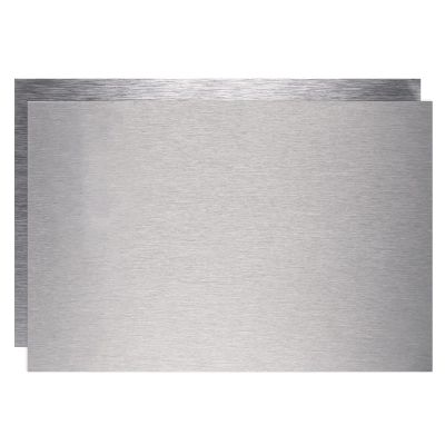HARFINGTON 2pcs Sublimation Metal Blank Photo 4x6 Inch 0.45mm Thickness Waterproof Never Fade Aluminum Metal Business Cards Customize for Heat Transfer Printing Engraving, Wire Drawing Silver