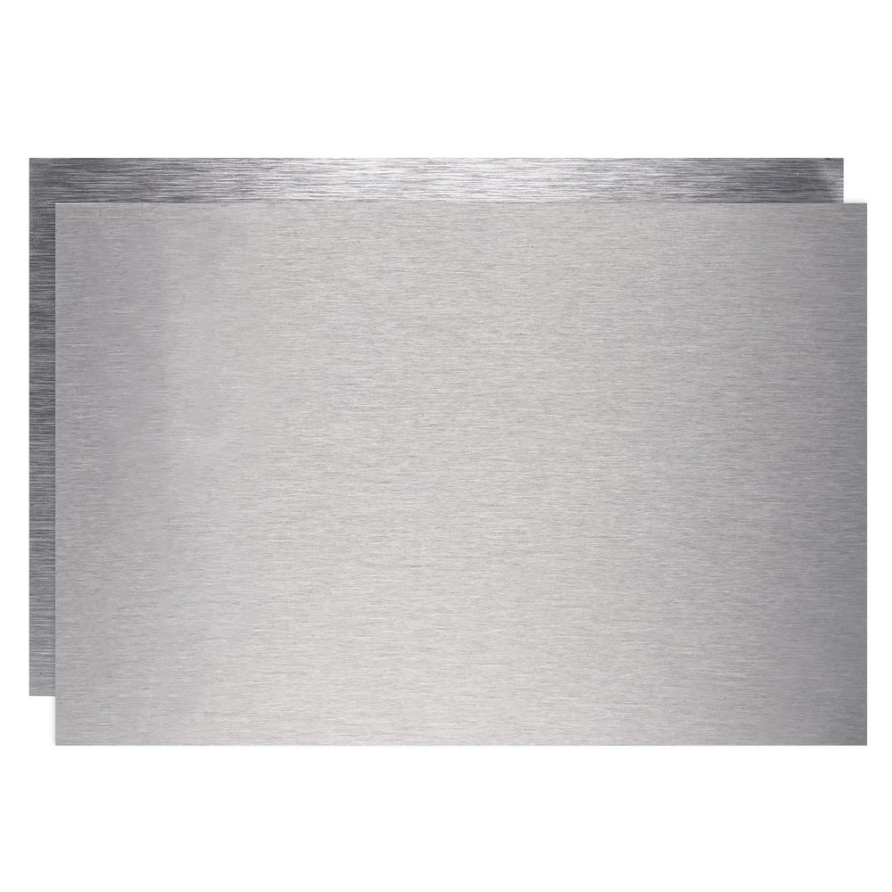 HARFINGTON 2pcs Sublimation Metal Blank Photo 4x6 Inch 0.45mm Thickness Waterproof Never Fade Aluminum Metal Business Cards Customize for Heat Transfer Printing Engraving, Wire Drawing Silver