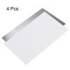HARFINGTON 4pcs Sublimation Metal Blank Photo 6x8 Inch 0.4mm Thickness Waterproof Never Fade Aluminum Metal Business Cards Customize for Heat Transfer Printing Engraving, White view 3