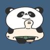 Sketch book: Cute panda in rubber ring cover (8.5 x 11) inches 110 pages, Blank Unlined Paper for Sketching, Drawing , Whiting , Journaling & Doodling (Extra large (8.5 x 11) inches) view 1
