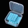 Goodma 100 Pieces Square Mini Clear Plastic Storage Box 2.16x2.16x0.79 in view 4