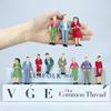XIPEGPA People Figurines Mini Trains Architectural 1:25 Scale Painted Figures Plastic Small Dollhouse People Standing and Seat for Miniature Scenes view 3