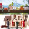XIPEGPA People Figurines Mini Trains Architectural 1:25 Scale Painted Figures Plastic Small Dollhouse People Standing and Seat for Miniature Scenes view 4