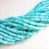 Kashish Gems & Jewels Blue Peruvian Opal Gemstone Plain Tire Beads 12 Inch Strand Size - 5 MM Gemstone Making Jewelry | Beads 100 Pieces view 2