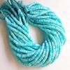 Kashish Gems & Jewels Blue Peruvian Opal Gemstone Plain Tire Beads 12 Inch Strand Size - 5 MM Gemstone Making Jewelry | Beads 100 Pieces view 3
