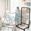 Art Drying Rack - Mobile Paint Drying Rack, Painting Drying Rack With Wheels, Art Organizer For Kids, Stackable Metal Stainless Steel Art Rack, With Removable Shelves ( Size : 25-layer/44x42x90cm ) view 3