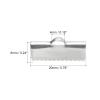 uxcell 60Pcs Ribbon End Crimp Clamps, 20mm Smooth Stainless Steel Pinch Cord End Clasps for DIY Bracelet Making, Silver Tone view 2
