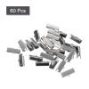 uxcell 60Pcs Ribbon End Crimp Clamps, 20mm Smooth Stainless Steel Pinch Cord End Clasps for DIY Bracelet Making, Silver Tone view 3