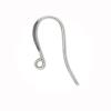 New Ear Wire, Antiqued Silver Plated Brass 26mm Flattened Fish Hook Earwire Earring for DIY Crafts and Jewelry Making LU01450MAR view 1