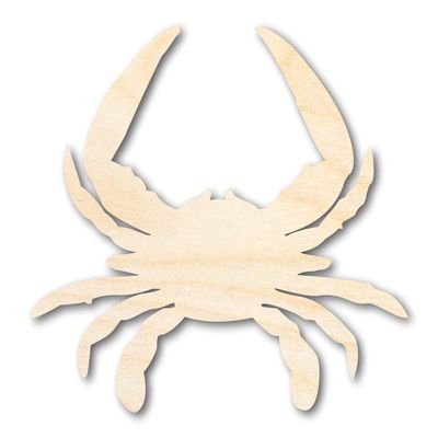 Unfinished Wood Chesapeake Blue Crab Silhouette Animal Craft up to 46" DIY 12" / 1/8"