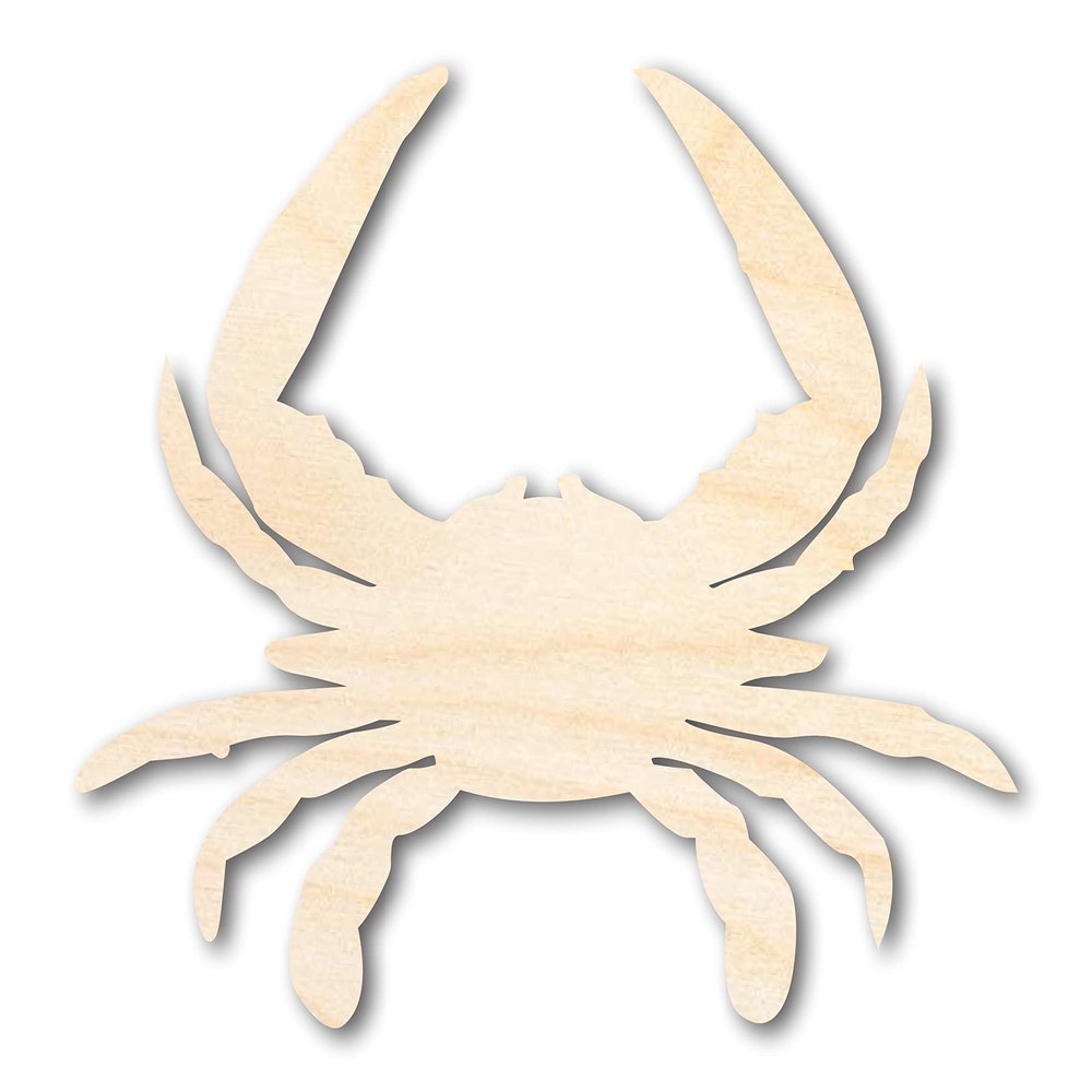 Unfinished Wood Chesapeake Blue Crab Silhouette Animal Craft up to 46" DIY 12" / 1/8"