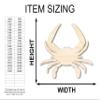 Unfinished Wood Chesapeake Blue Crab Silhouette Animal Craft up to 46" DIY 12" / 1/8" view 2