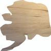 Alaska Wooden State 10" Cutout, Unfinished Real Wood State Shape, Craft view 1