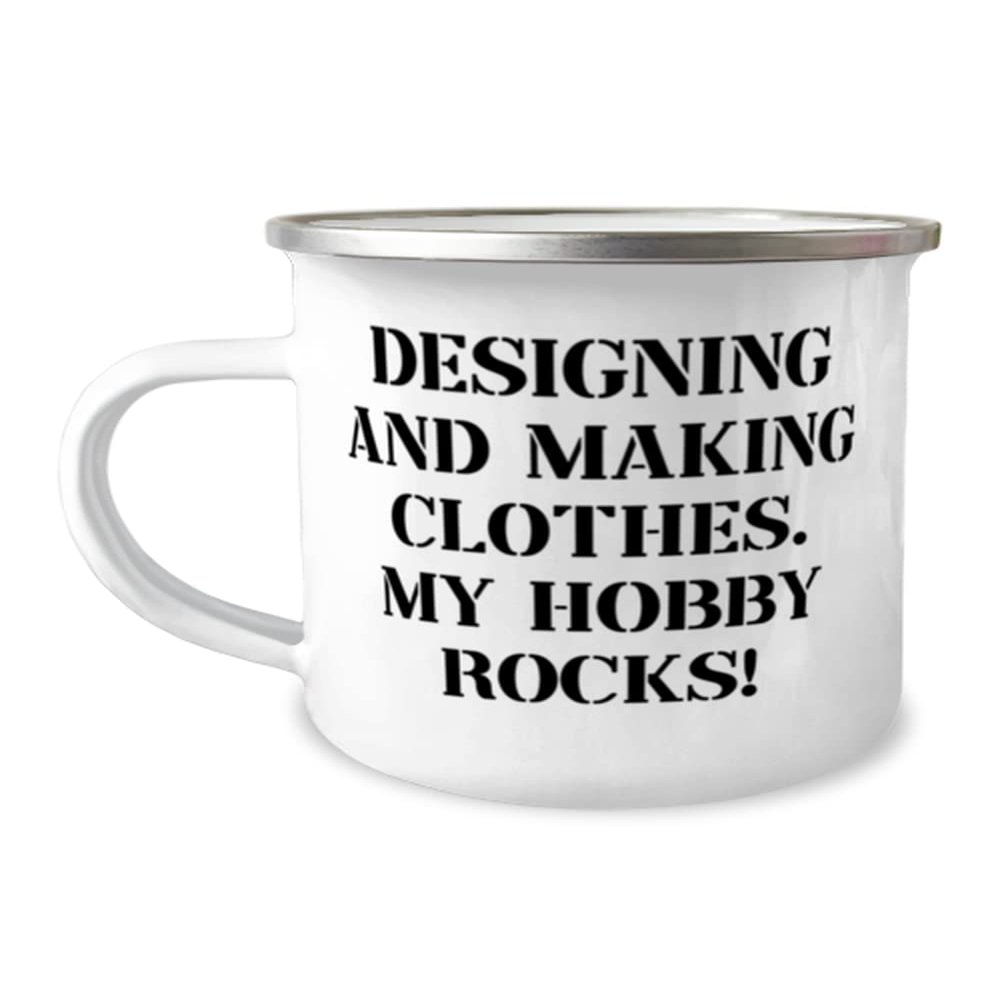 Cute Designing and Making Clothes Gifts, Designing and Making.!, Birthday 12oz Camper Mug For Designing and Making Clothes, Hobby supplies, Hobby equipment, Hobby tools, Hobby kits, Gift ideas for