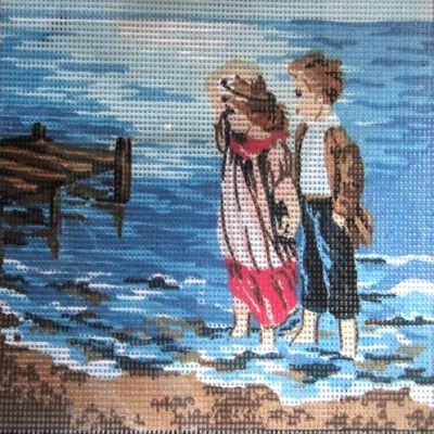 Collection D'Art Printed Canvas for Cross Stitch Tapestry Embroidery Gobelin Needlepoint (Children A36)