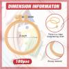 Sintuff 100 Small Embroidery Hoop Bulk 3 Inch Plastic Round Circle Cross Stitch Embroidery Hoop for Art Craft Handy Sewing Home Ornaments Decoration view 2