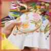 Sintuff 100 Small Embroidery Hoop Bulk 3 Inch Plastic Round Circle Cross Stitch Embroidery Hoop for Art Craft Handy Sewing Home Ornaments Decoration view 3