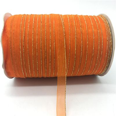 10 Yards/Lot 3/8 Inch 10 Mm Glittering Edge Organza Ribbon Bow Hair Party Christmas Decoration DIY Lace Crafts