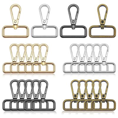 24Pcs Swivel Clasps 1.25" D Ring Lobster Clasp Claw for Strap Push Gate Lanyard Metal Swivel Snap Hooks Lobster Clasp Clips for DIY Keychain Jewelry Crafts Purse Bag Making(3.2cm Inside Diameter)