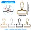 24Pcs Swivel Clasps 1.25" D Ring Lobster Clasp Claw for Strap Push Gate Lanyard Metal Swivel Snap Hooks Lobster Clasp Clips for DIY Keychain Jewelry Crafts Purse Bag Making(3.2cm Inside Diameter) view 2
