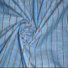 100% Linen Blue and Black Stripe Fabric 58" Wide [12806] Linen view 1
