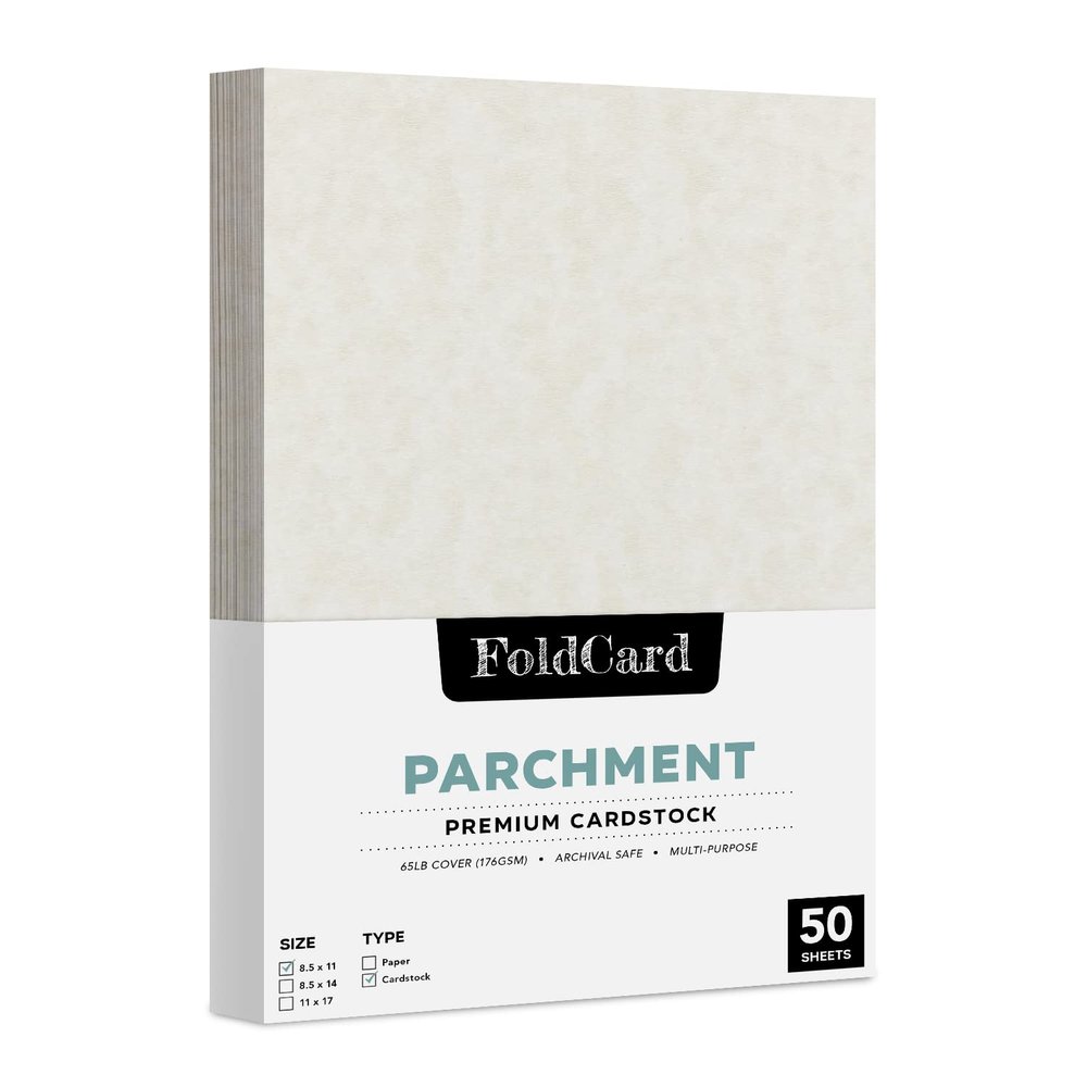 Storm Imitation Stationery Parchment Cardstock Great for Certificates, Menus and Wedding Invitations | Medium Weight 65lb Cover (176gsm) | 8.5" x 11" | 50 Sheets per Pack