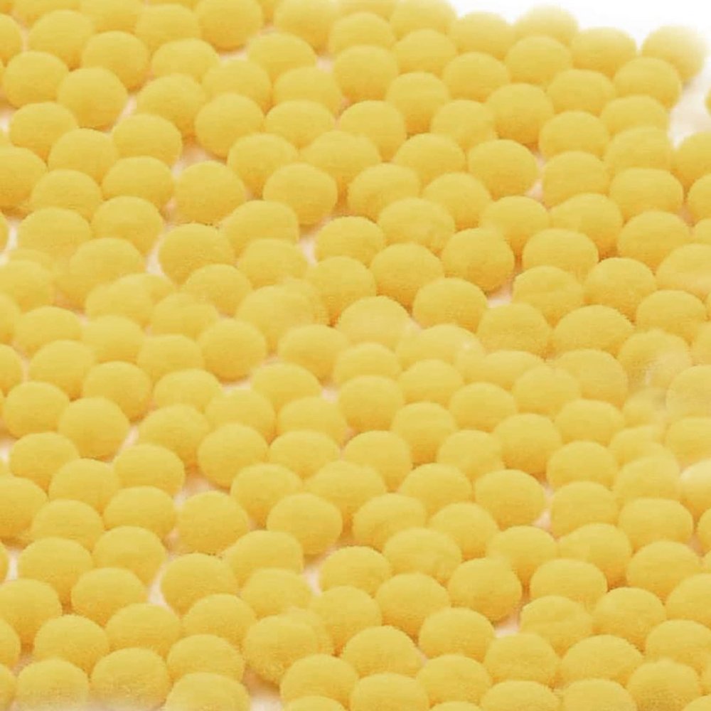 1000 Pieces 1 Inch Craft Pom Poms, Christmas Fuzzy Pompom Puff Balls, Small Pom Pom Balls for DIY Arts, Crafts Projects, Christmas Home Decorations (C54-Dark Yellow)