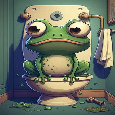 DIY Toilet Frog Diamond Painting Kits Animal Diamond Painting - Full Round Diamond Crystal Art Kits for Adult Beginners and Kids, for Home Decor & Wall Decor Gifts (18 X 25 Inch)