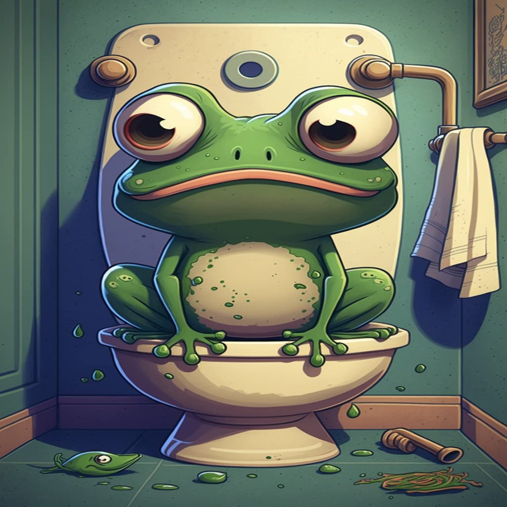 DIY Toilet Frog Diamond Painting Kits Animal Diamond Painting - Full Round Diamond Crystal Art Kits for Adult Beginners and Kids, for Home Decor & Wall Decor Gifts (18 X 25 Inch)