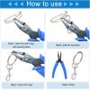 Honbay 1PCS Split Ring Opening Pliers Tweezers Jump Ring Opener Tools Jewelry Making Tools Jewelry Pliers for Opening Split Ring or Key Chain view 4