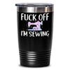 ODDITEES Funny Sewing Tumbler Fck off I'm Sewing 20oz Stainless Steel view 1