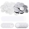 MECCANIXITY Blank Pin Back Button Parts, 58mm 2.25 Inch, 200 Set Sewing Buttons Round Metal Cover Plastic Button Back Clear Film for Button Maker Machine view 1
