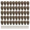 50 Sets Skull Rivets, Punk Skull Head Stud DIY Rivet, Metal Skull Rapid Rivet, Gothic Style Beautiful Fashionable DIY Rivet Accessories for Making Shoes Belts Leather Craft DIY(Bronze) view 1