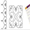Quilting Stencils for Machine and Hand Quilting - 2 Quilting Stencils for Block, Border Patterns - Bleeding Heart, Bleeding Heart Medallion Plastic Quilt Stencil Set with Guide view 1