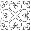 Quilting Stencils for Machine and Hand Quilting - 2 Quilting Stencils for Block, Border Patterns - Bleeding Heart, Bleeding Heart Medallion Plastic Quilt Stencil Set with Guide view 3