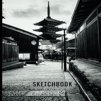 Sketchbook: Kyoto Temple Cover, 110 Blank Pages, Sketchbook For Drawings, Brainstorm, and Taking Notes