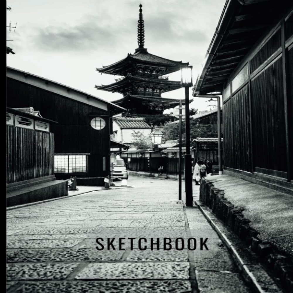 Sketchbook: Kyoto Temple Cover, 110 Blank Pages, Sketchbook For Drawings, Brainstorm, and Taking Notes