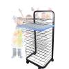 Art Drying Rack - Mobile Paint Drying Rack, Sturdy Metal Art Drying Rack, Mobile Paint Drying Rack, Schools Art And Clubs Art Display Rack, Black Powder Coated Finish ( Size : 35-layer/44x42x106cm ) view 1