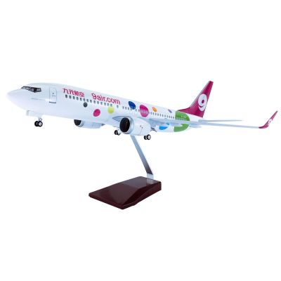 DKHOUN 18.5Inch 1:84 Model Jet Airplane Model for Jiuyuan B737-800 with Wheels Display Model Plane Resin for Collection Or Gift Ornament