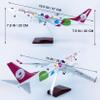 DKHOUN 18.5Inch 1:84 Model Jet Airplane Model for Jiuyuan B737-800 with Wheels Display Model Plane Resin for Collection Or Gift Ornament view 2
