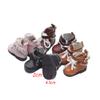 niannyyhouse 15cm Plush Doll Chain Boots Leather Shoes Length 4.5cm 1/6BJD 6in Doll Accessories Dress Up (Dark Brown) view 3