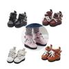 niannyyhouse 15cm Plush Doll Chain Boots Leather Shoes Length 4.5cm 1/6BJD 6in Doll Accessories Dress Up (Dark Brown) view 4