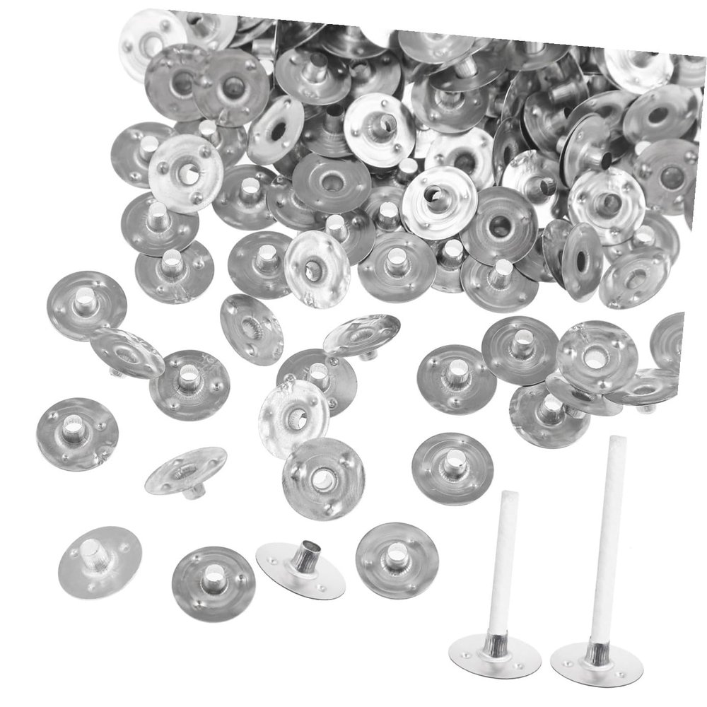 MAGICLULU 300 Pcs Candle Wick Base Wick Sustainer Tabs for DIY Candle Making Supplies