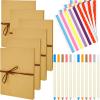6 Pieces DIY Scrapbook Album 6 x 8 Inch Hardcover Photo Albums Stretchable Folding Kraft Paper Photos Collection Folding Adventure Book for Wedding Anniversary Graduation Gift(White) view 1